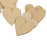 Wooden Blank Heart Embellishments for DIY Crafts 50 x 3mm 25pcs