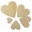 Wooden Blank Heart Embellishments for DIY Crafts 120 x 3mm 5pcs