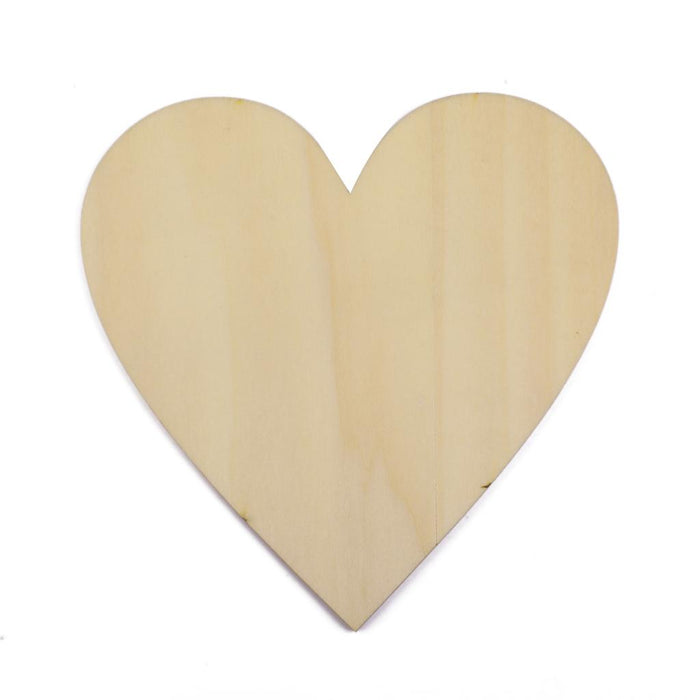 Wooden Blank Heart Embellishments for DIY Crafts 120 x 3mm 5pcs