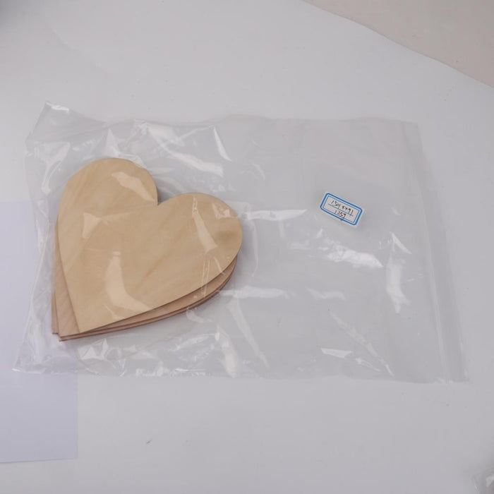 Wooden Blank Heart Embellishments for DIY Crafts 150 x 3mm 5pcs