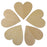 Wooden Blank Heart Embellishments for DIY Crafts 150 x 3mm 5pcs