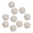 10pcs Crystal Rhinestone Pearl Flower Embellishments Button 30mm