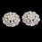 10pcs Crystal Rhinestone Pearl Flower Embellishments Button 30mm