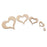 3mm Wooden Blank Hollow Heart Embellishments DIY Crafts 10mm 100pcs