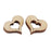 Crofta 300pcs Wooden Blank Hollow Heart Embellishments DIY Crafts 10mm