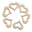 3mm Wooden Blank Hollow Heart Embellishments DIY Crafts 20mm 100pcs