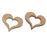 3mm Wooden Blank Hollow Heart Embellishments DIY Crafts 20mm 100pcs