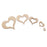 3mm Wooden Blank Hollow Heart Embellishments DIY Crafts 40mm 30pcs