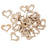 3mm Wooden Blank Hollow Heart Embellishments DIY Crafts 40mm 30pcs