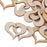 3mm Wooden Blank Hollow Heart Embellishments DIY Crafts 40mm 30pcs