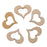 3mm Wooden Blank Hollow Heart Embellishments DIY Crafts 40mm 30pcs