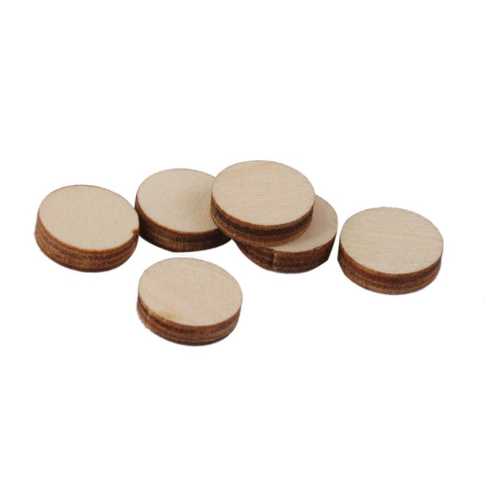 3mm thick Round Wooden Embellishments for DIY Crafts 100pcs 10mm