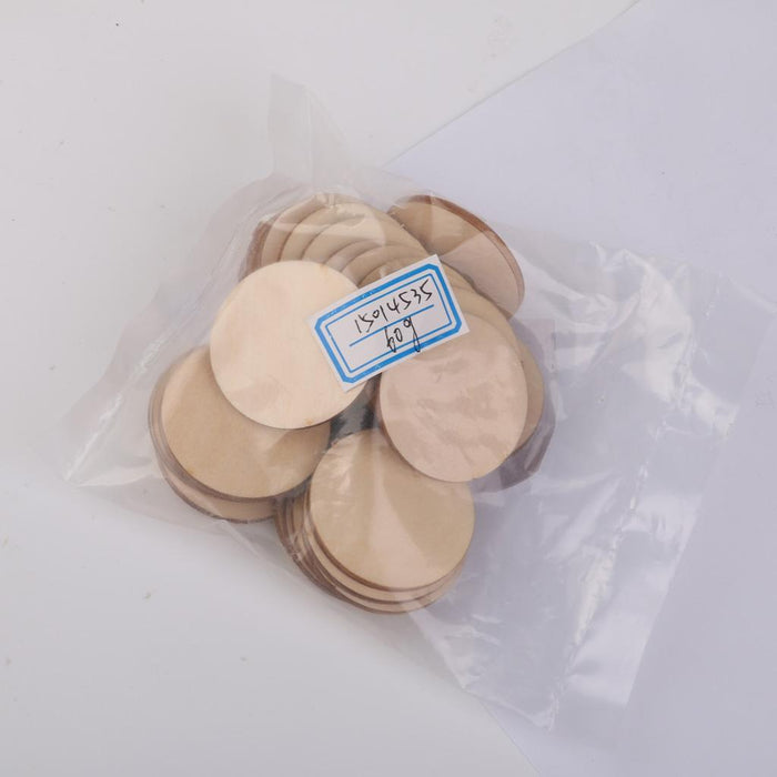 3mm thick Round Wooden Embellishments for DIY Crafts 30pcs 40mm