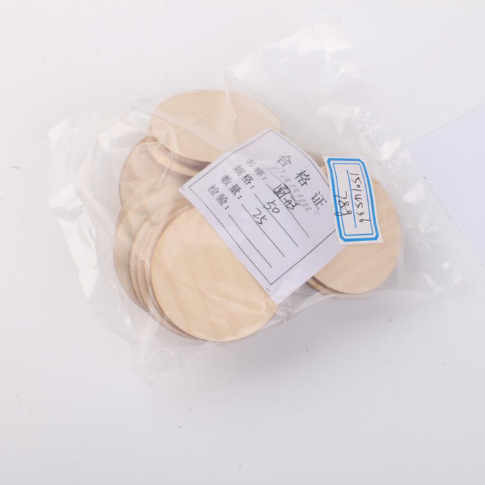 3mm thick Round Wooden Embellishments for DIY Crafts 25pcs 50mm