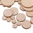 3mm thick Round Wooden Embellishments for DIY Crafts 100pcs 10-50mm