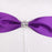 Wedding White Satin Ring Bearer Pillow Purple Ribbon & Diamante Decor