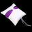 Wedding White Satin Ring Bearer Pillow Purple Ribbon & Diamante Decor