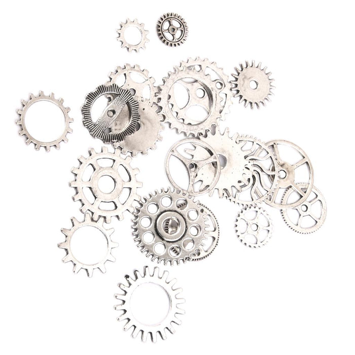 20pcs Steampunk Gears Pendant Necklace Findings Tibet  silver charm pendants