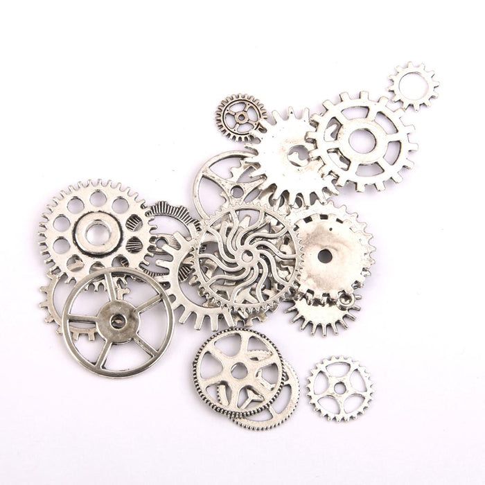 20pcs Steampunk Gears Pendant Necklace Findings Tibet  silver charm pendants