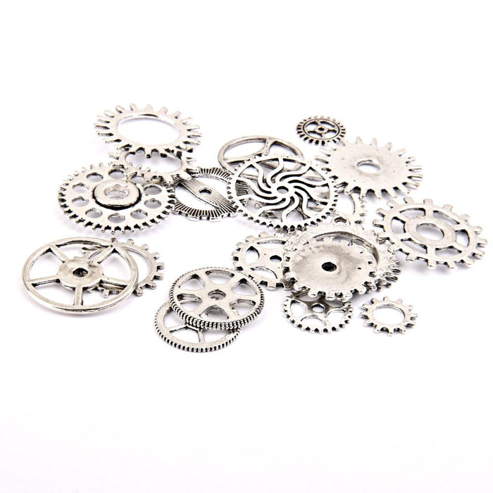 20pcs Steampunk Gears Pendant Necklace Findings Tibet  silver charm pendants