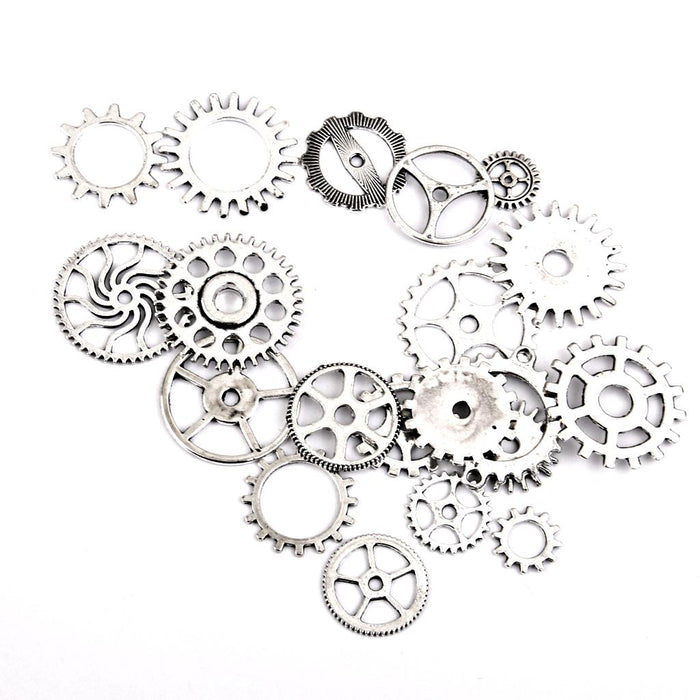 20pcs Steampunk Gears Pendant Necklace Findings Tibet  silver charm pendants