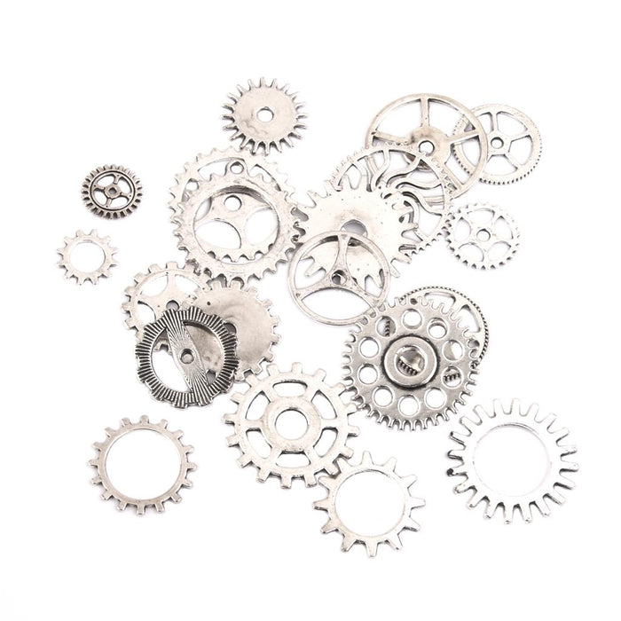 20pcs Steampunk Gears Pendant Necklace Findings Tibet  silver charm pendants