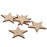 3mm Thick Star Shape Wooden Embellishments for DIY Crafts 50pcs 40mm