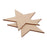 3mm Thick Star Shape Wooden Embellishments for DIY Crafts 10pcs 80mm