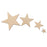 3mm Thick Star Shape Wooden Embellishments for DIY Crafts 50pcs Mix Size