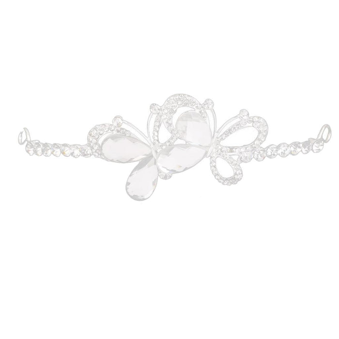 Wedding Bridal Crystal Tiara Rhinestone Crown Headband Butterfly Pattern