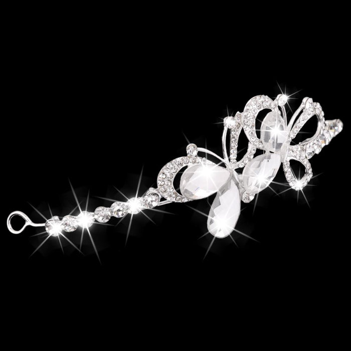 Wedding Bridal Crystal Tiara Rhinestone Crown Headband Butterfly Pattern