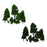 12pcs Poplar Trees Model Dark Green Leaves 2.5-16cm 1:500-1:50