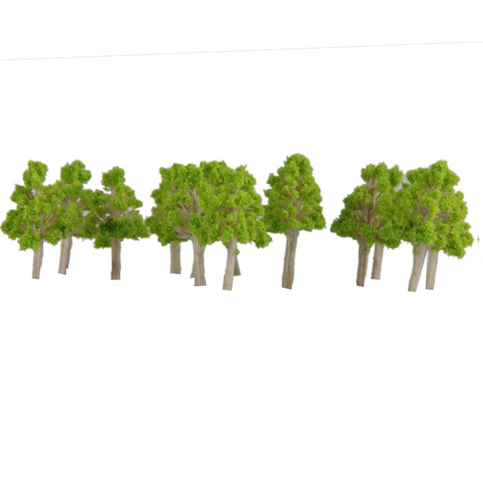 100pcs White Poplar Tree Model Park Garden Scenery Light Green 2.5cm