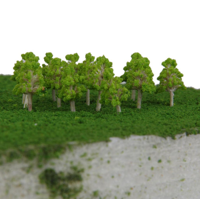 100pcs White Poplar Tree Model Park Garden Scenery Light Green 2.5cm