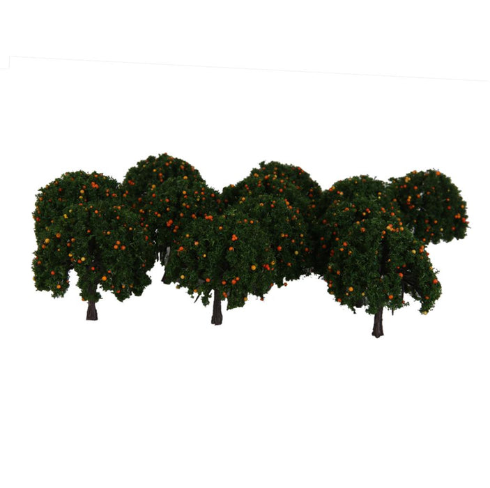 20pcs Model Orange Fruit Trees Train Railway Layout Scale 1/100 6CM