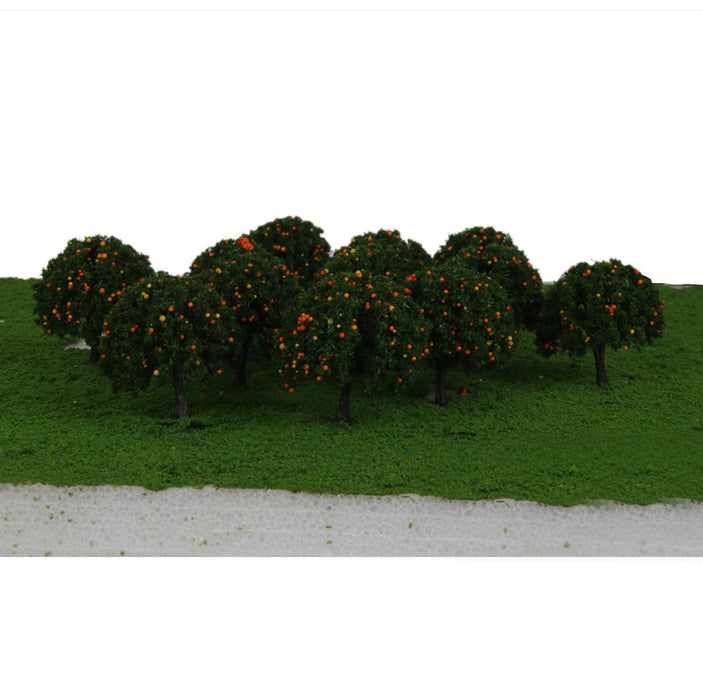 20pcs Model Orange Fruit Trees Train Railway Layout Scale 1/100 6CM