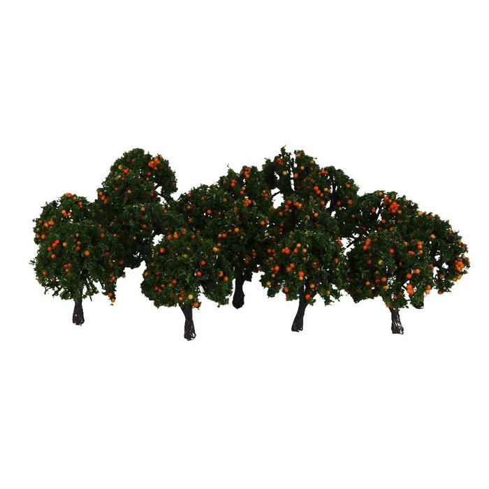 20pcs Model Train Orange Fruit Trees Garden Street Layout Scale 1/300 4CM