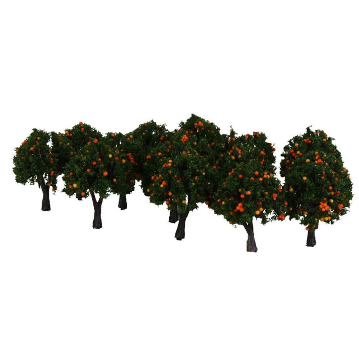 20pcs Model Train Orange Fruit Trees Garden Street Layout Scale 1/300 4CM