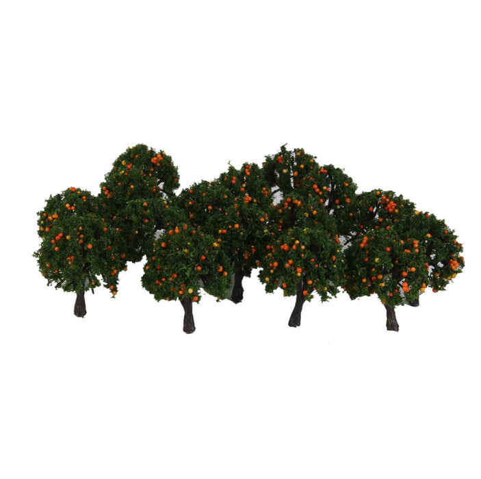 20pcs Model Train Orange Fruit Trees Garden Street Layout Scale 1/300 4CM