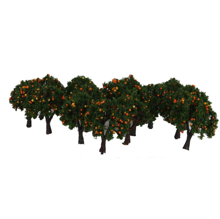 20pcs Model Train Orange Fruit Trees Garden Street Layout Scale 1/300 4CM