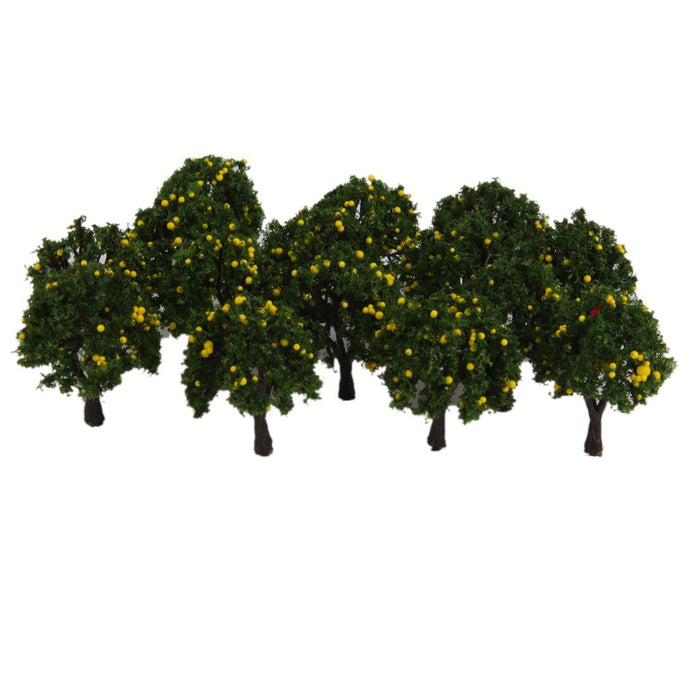 20pcs Model Train Green Fruit Trees Garden Street Layout Scale 1/300 4CM