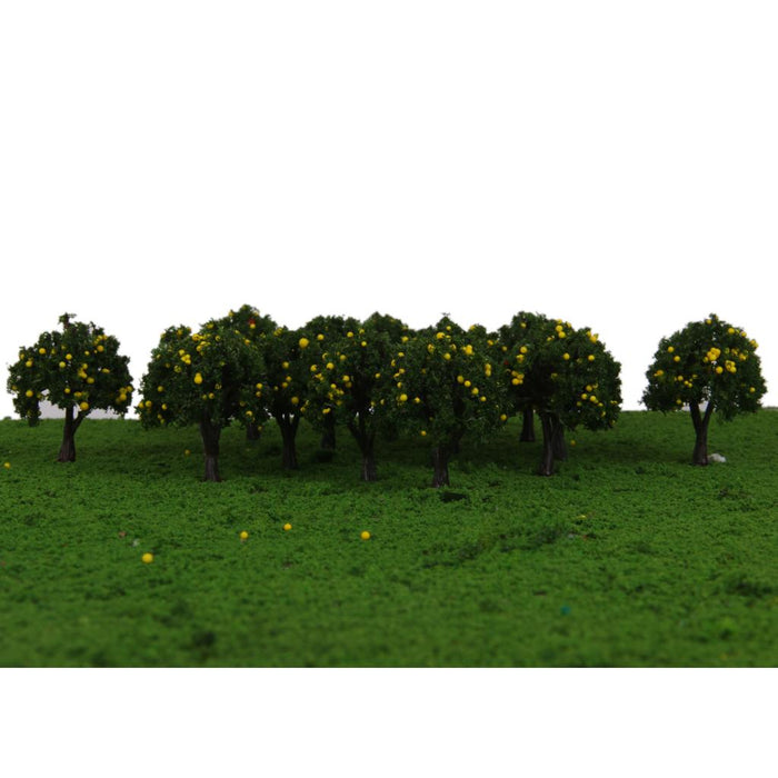 20pcs Model Train Green Fruit Trees Garden Street Layout Scale 1/300 4CM