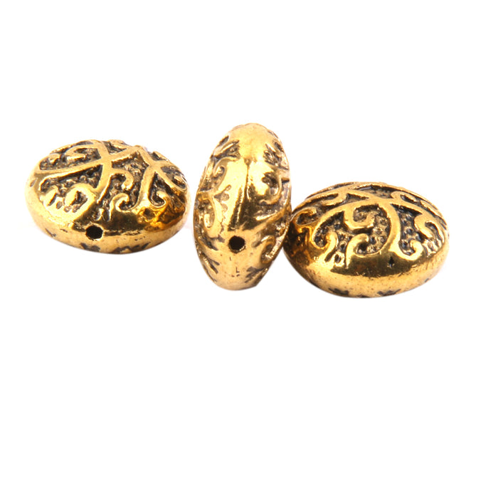 10pcs Gold Alloy Round Spacer Beads 14mm