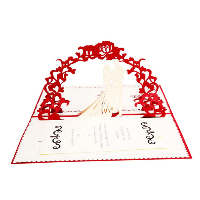 3D Luxury Handmade Christmas Cards Pop Up-Sweet Wedding Greeting Card