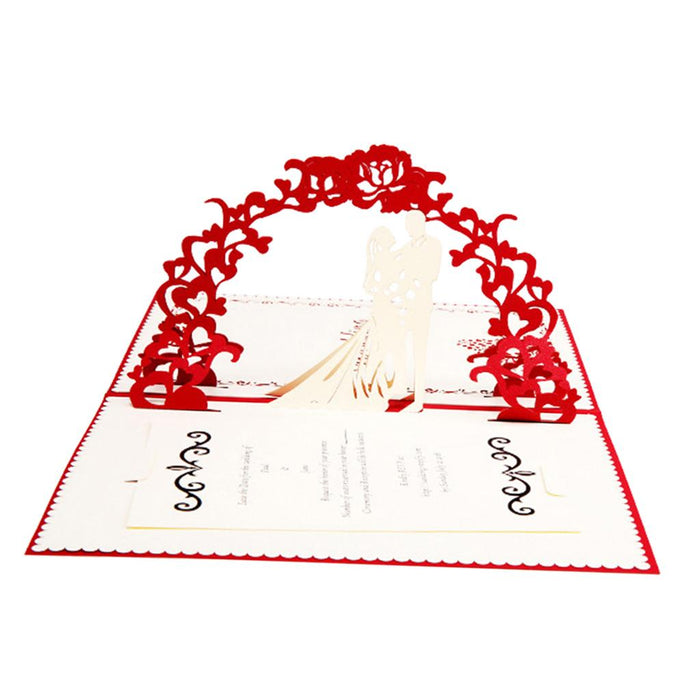 3D Luxury Handmade Christmas Cards Pop Up-Sweet Wedding Greeting Card