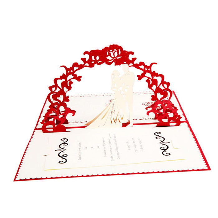 3D Luxury Handmade Christmas Cards Pop Up-Sweet Wedding Greeting Card