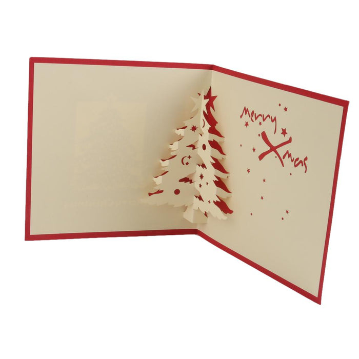 3D Luxury Handmade Christmas Cards Pop Up-Cedar Tree Greeting Card