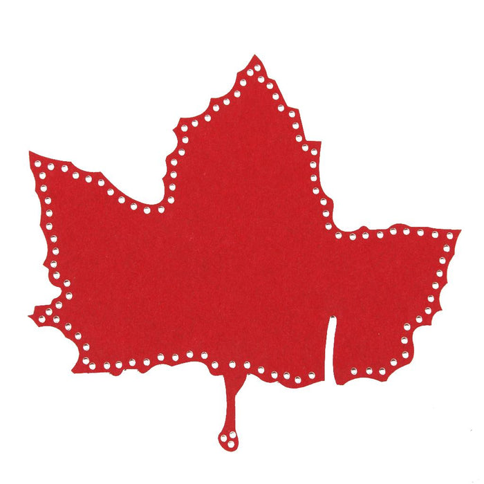 50pcs Maple Leaf Laser Glass Name Place Card Wedding Party Table Decor Red