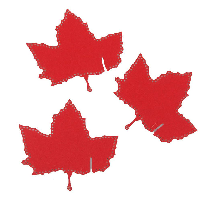 50pcs Maple Leaf Laser Glass Name Place Card Wedding Party Table Decor Red