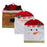 3pcs Christmas Chair Cover Santa Snowman Deer Pattern